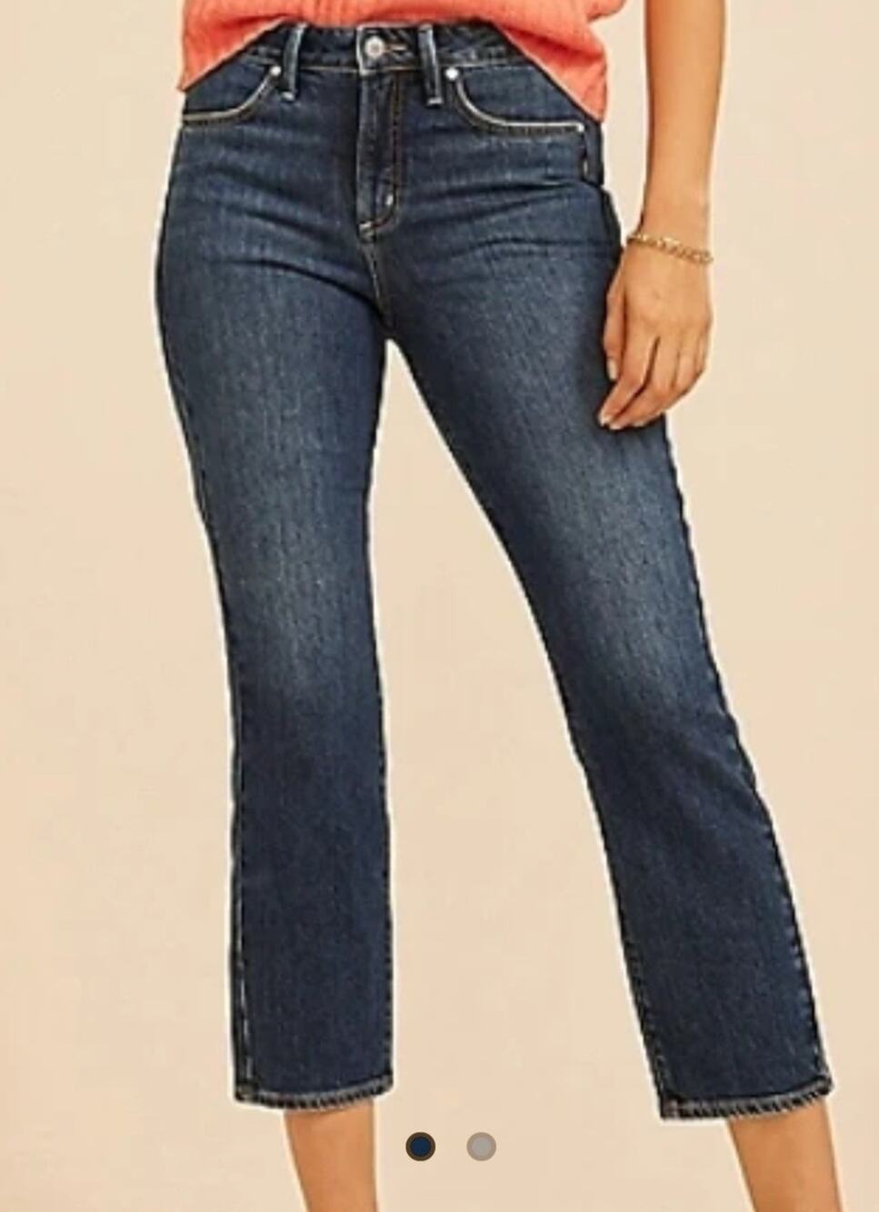 Silver Jeans Co Avery Curvy High Rise Side Seam Ankle Straight Jeans Womens 27